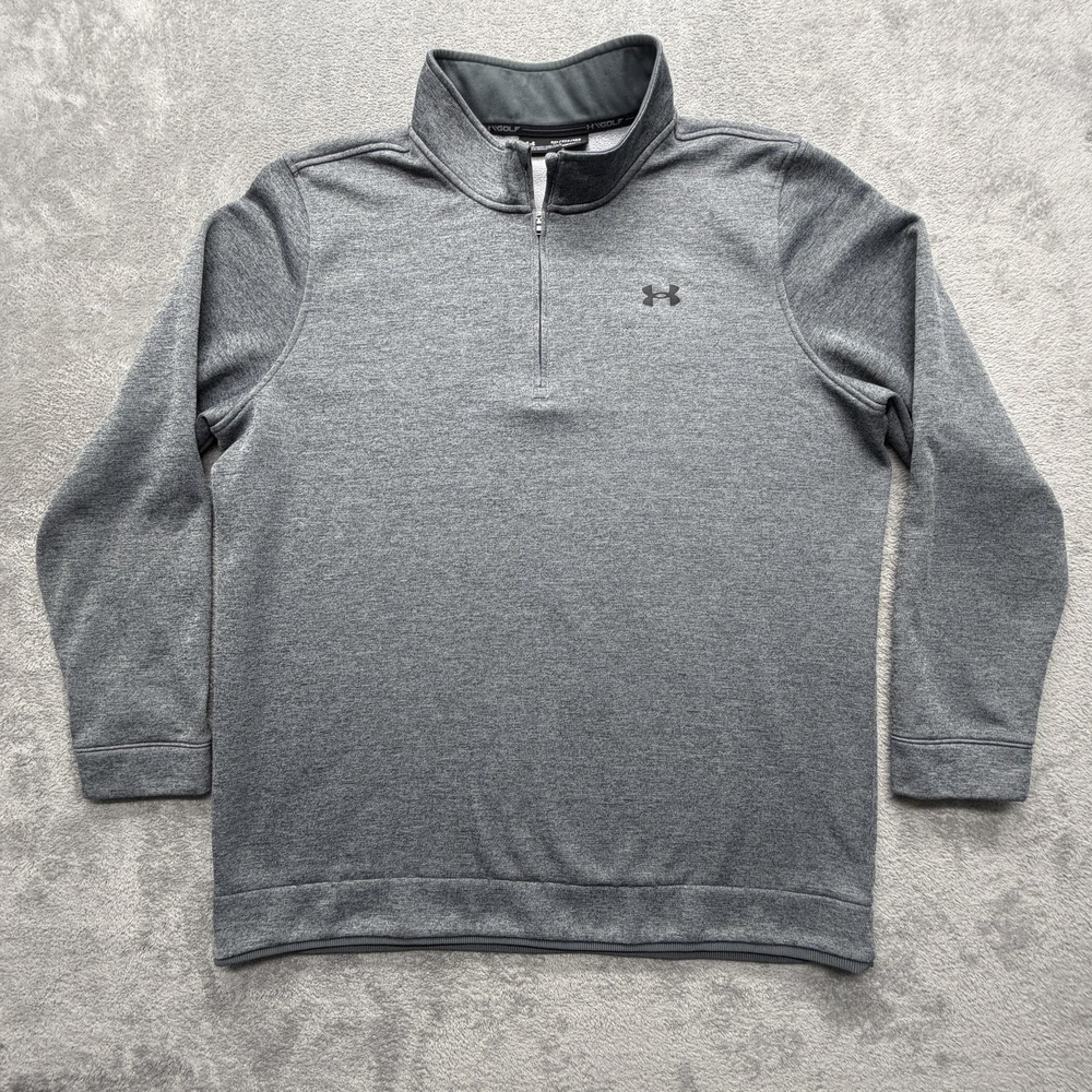 Under Armour Sweatshirt Mens 3XL Gray‎ 1/4 Zip Pullover Fleece Lined Mock Neck